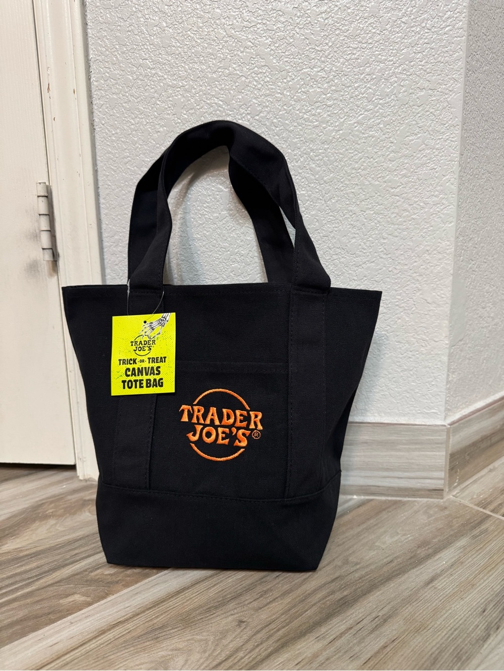 Trader Joe's Black Mini Canvas Tote